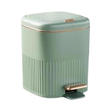 Imagem de Lixeira De Pedal Impermeável De Grande Capacidade Com Tampa Para Banhe