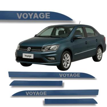 Imagem de Jogo Friso Lateral Voyage Ponta Faca com Grafia Cores Volks - Volkswag