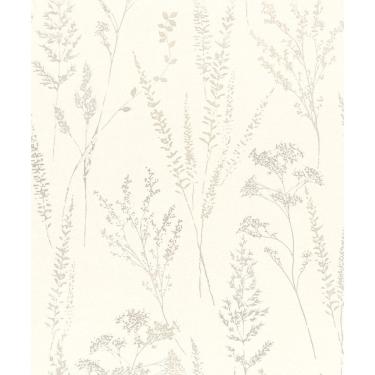 Imagem de Papel de Parede Time Floral Prata UI3201