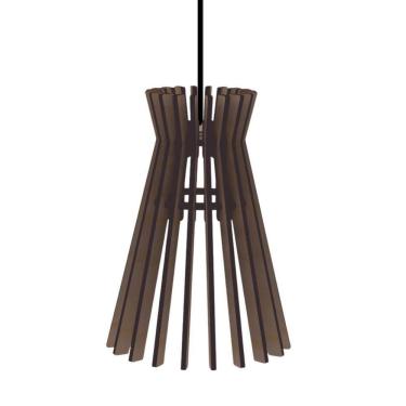 Imagem de Luminária Teto Tipo Pendente Havana Mdf - Completa Cor: Marrom