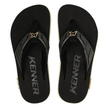 Imagem de Chinelo Kenner Kivah Dkd-08 45 Branco/Preto/Grafite