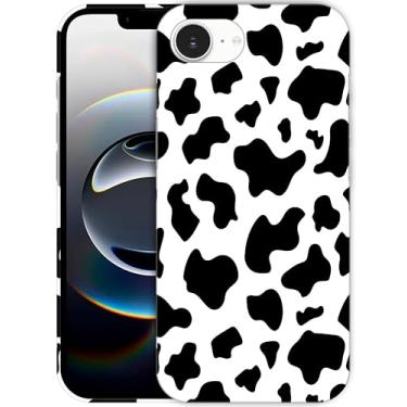 Imagem de SM CASES Capa para iPhone 16e - Capa de plástico rígido com estampa animal de pele de vaca com design impresso em 3D compatível com iPhone 16e