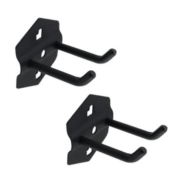Imagem de Rannb Ganchos Pegboard de aço de metal resistente, ganchos de pino de 9,5 cm, adequado para quadros espaçados de 2,8 cm, ganchos de parede de braço duplo para organizar ferramentas em casa ou garagem