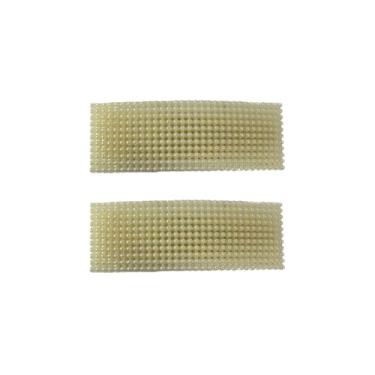 Imagem de Kit 2 Presilhas Tic Tac com Pérolas, Dourado, 7,5 x 2,5 cm, Bico de Pato, Elegante (A)