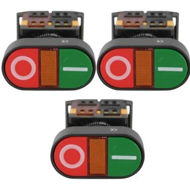 Imagem de Kit 3 botao duplo apbb22 220v stark