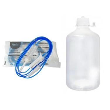 Imagem de 10 Equipos + 10 Frascos Dieta Nutrição Enteral 500ml - Medix/Nutrimed