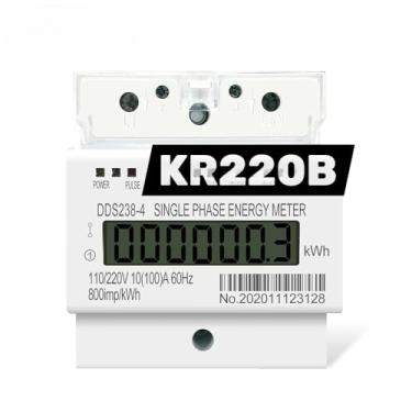 Imagem de Medidor de Energia Digital DDS238-4, Monofásico, 110V/220V, 100A, Display LCD, Montagem em Trilho DIN (KR220B-100A)