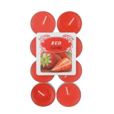 Imagem de Kit 16 Vela Decorativa Romântica Pequena Redonda Colorida Refil Lamparina Flutuante Base Alumínio