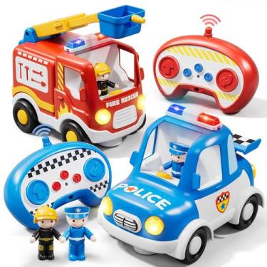 Imagem de Carro de controle remoto Lehoo Castle Fire Truck Police 3 anos ou mais