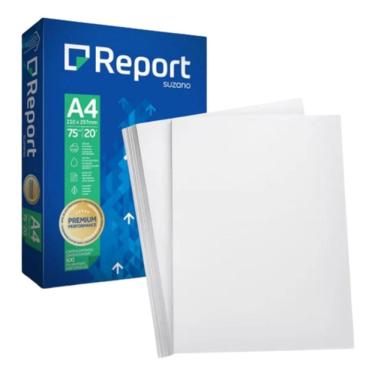 Imagem de Papel Sulfite 500 Folhas Report Premium A4 75g Branco Alta Qualidade Superior a Chamex, Copimax, Go Office...