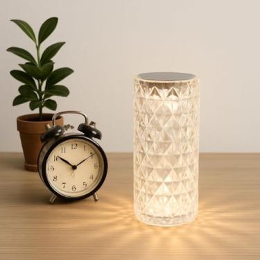 Imagem de Luminária Cristal de Mesa Touch 16 Cores Controle de Lâmpada Por Toque Com Controle Remoto Quarto Cabeceira Sala Recarregável USB Abajur Led - SHACK