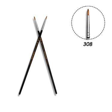 Imagem de 2 Pincel Tigre 308 Redondo Pêlo Marta N.00,2/0