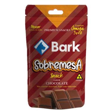 Imagem de Bark Sobremesa Petisco Bifinho Para Cão, Chocolate, 60g