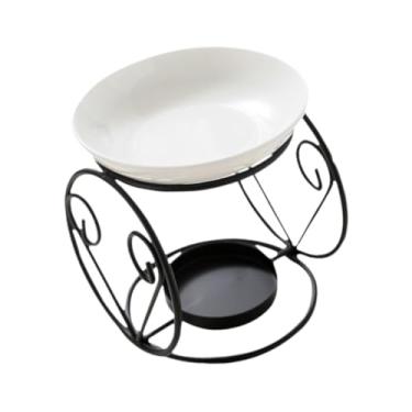 Imagem de Generic Queimador de óleo essencial de cerâmica, suporte para velas, difusor de óleo de mesa, aquecedor de derretimento para spa, meditação, presente de, Preto