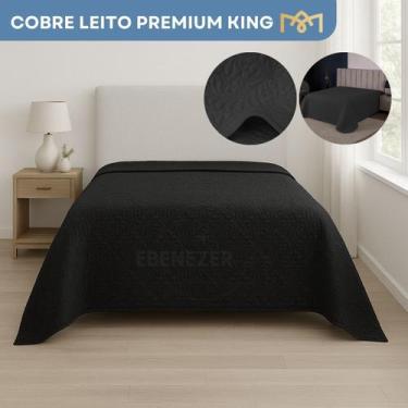 Imagem de Cobre Leito King Padrão Slim Matelado Antiácaro Antialérgico Bordado E