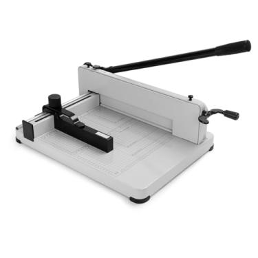 Imagem de Cortador de papel de guilhotina resistente com capacidade de 400 folhas | Cortador de papel de 30 cm para papel A4 com lâmina HSS, aparador comercial industrial para escritório, escola, loja de