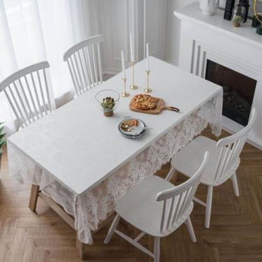 Imagem de Toalha de Mesa 3,00 x 1,50 m e Centro de Mesa Kit 2 Pçs Renda - AJATO 