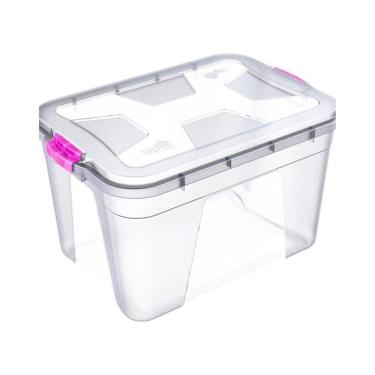 Imagem de Caixa Organizadora Multiuso Transparente 12 Litros Com Trava