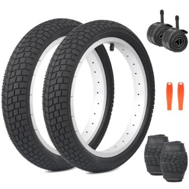 Imagem de MEGHNA Bicicleta de equilíbrio de pneu de 14 polegadas antiderrapante dobrável para scooter com alavanca de pneu 35,6 x 5,4 cm (57-254 mm) substituição de pneu para scooter Strider Kids Trike Kids