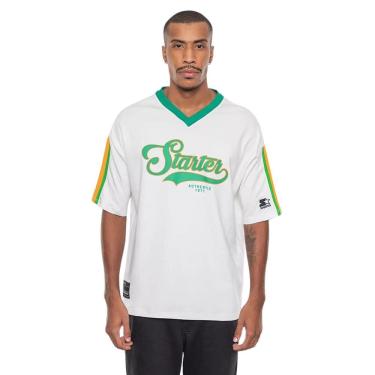 Imagem de Camiseta Oversized Starter autêntico Gola V Edição Especial Branca