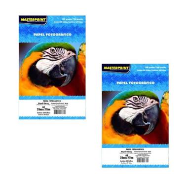 Imagem de Kit 2 Papéis Fotográficos INKJET A4 Glossy 180g Com 50 Un - MASTERPRIN