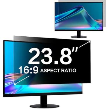 Imagem de ZOEGAA Filtro de tela de privacidade de computador de 23,8 polegadas para monitor de computador widescreen 16:9 52,7 x 29,7 cm, privacidade de tela de computador 60,5 cm e protetor antirreflexo