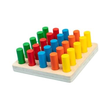Imagem de oshhni Brinquedo educacional de madeira para interposição de dedos, classificação de cores, observação, jogo de tabuleiro para casa, brinquedo pré-escolar, Style B