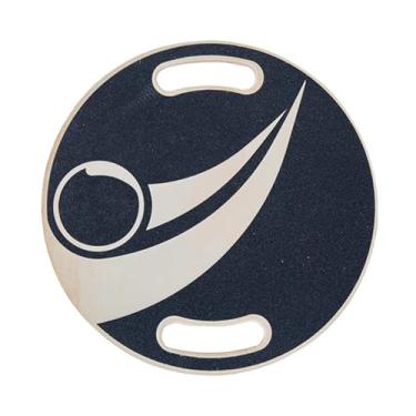 Imagem de oshhni Prancha de equilíbrio de madeira de 15,7 polegadas circular leve para atividades diárias disco de treinamento de estabilidade antiderrapante