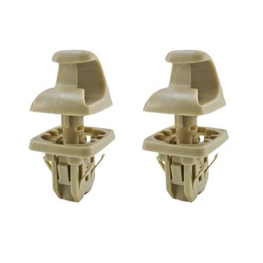 Imagem de 2 peças de suporte de viseira de sol para Toyota Camry 2007-2017, Corolla 2009-2019, Highlander 2008-2019, RAV4 2013-2018, retentor de viseira solar OEM # 74348-33040-B0 (bege)