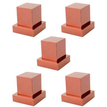 Imagem de Kit 05 Acabamentos Registro Volante Quadrado Metal Rose - Montelar Aca