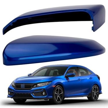 Imagem de LOIYLLEN Substituição da capa do espelho do lado do motorista para Honda Civic 2016-2021, Insight 2019-2021 - Capas de espelho do lado esquerdo, tampa do espelho retrovisor azul deslumbrante