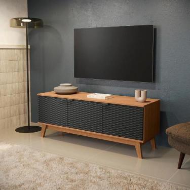 Imagem de Rack Kappesberg 3 Portas 3D Canela/Preto 136cm