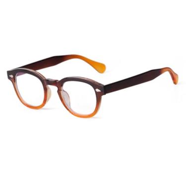 Imagem de Óculos de sol redondos azuis transparentes da moda, femininos e masculinos, retrô, rebite, tartaruga, pequenos, óculos de sol uv400 (2)