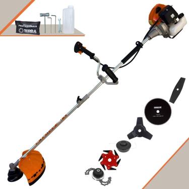 Imagem de Roçadeira Cortador de Grama Terra GRHB-430 Bipartida À Gasolina 2T 43cc 12.000rpm + Lâm...