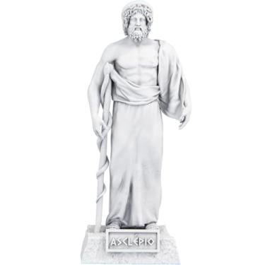 Imagem de Estátua Asclépio - Esculápio Deus Grego da Medicina - Versão 2 (Cor Mármore)