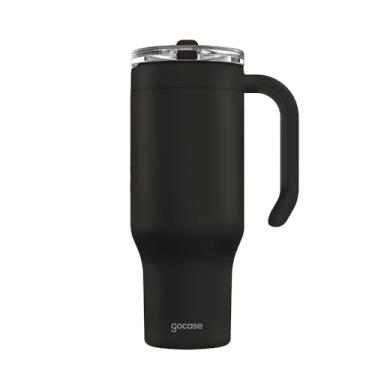 Imagem de Gocase Copo Térmico Modelo Life 880ml Aço Inox, Bebida Fria até 48h e Quente até 6h (Preto)