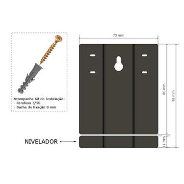 Imagem de Suporte para espelho pendurador fixador de pendurar parafusar com para