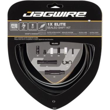 Imagem de Jagwire 1x Kit de cabo de câmbio selado Elite SRAM/Shimano polido ultra fino
