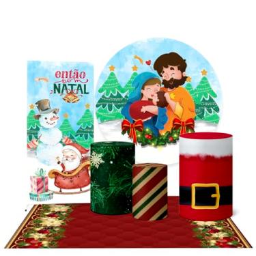 Imagem de Trio Capas Cilindro + Painel + Lateral e Tapete Natal (K3NAT0005)