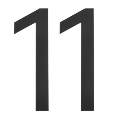 Imagem de PATIKIL Números de casa, 2 peças de 5 cm autoadesivo acrílico moderno número de casa para endereço externo caixa de correio porta fazenda casa escritório apartamentos quarto de hotel, preto (1)