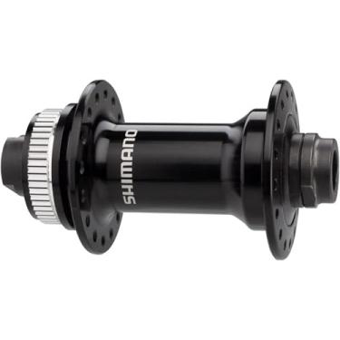 Imagem de SHIMANO HB-RS470 Cubo de freio a disco dianteiro para bicicleta - disco de bloqueio central 28H, 12 mm através do eixo (sem eixo), antigo: 100 mm, sem anel de bloqueio, preto - EHBRS470CL