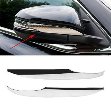 Imagem de Senzeal Capa de acabamento de espelho retrovisor lateral cromado ABS para Toyota Highlander 2014 2015 2016 2017 2018 2019 2 peças