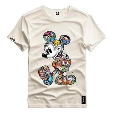 Imagem de Camiseta Personalizada Mickey Mouse Personagens Desenho - Versitz, Off