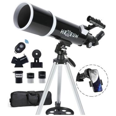 Imagem de Telescópio para Adultos e Astrônomos Iniciantes,80mm Diâmetro 600mm Totalmente Revestido com Coeficientes de Transmissão Elevados