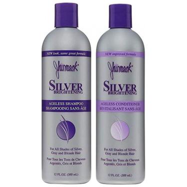 Imagem de Shampoo e Condicionador 355 ml para Todos os Tipos de Cabelo Platinados, Grisalhos e Loiros, JHIRMACK Jparent, Violeta