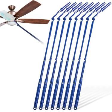 Imagem de Colingmill 8 peças de alças de substituição de 90 cm, compatíveis com refil Swiffer Duster, alças de comprimento ajustável, refil de espanador para remoção estendida (azul)