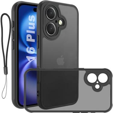 Imagem de USTIYA FG Capa para iPhone Case Matte Acrílico Uso Resistente Protetora de Câmera Capinha Acessórios para Celular com Cordão Preto (iPhone 16 Plus)