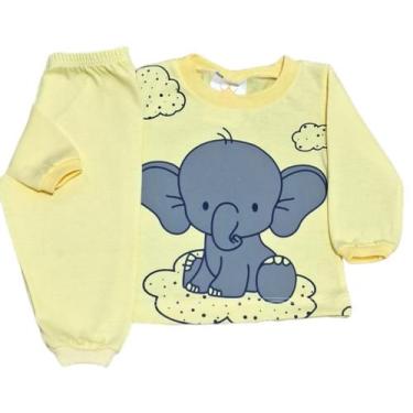 Imagem de Conjunto Roupa Bebê Menino de frio meia estação - Sem Marca, Amarelo, 