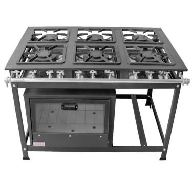 Imagem de Fogão Industrial 6 Bocas QS/QD 40X40 P8 com Forno Leona