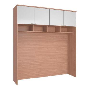 Imagem de Guarda Roupa Modulado Ponte 4 Portas 2450X1730mm Setiba Plus Rimo Carv